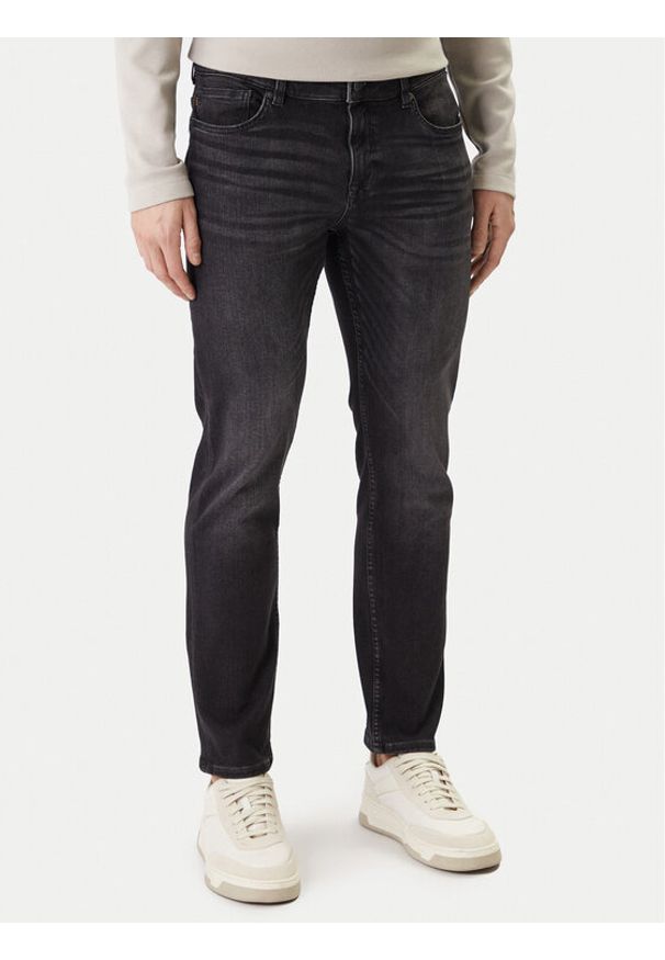 BOSS Jeansy Delaware 50553405 Czarny Slim Fit. Kolor: czarny