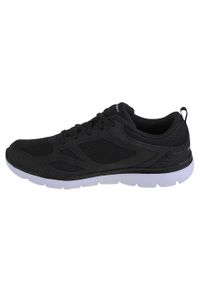 skechers - Buty sportowe Sneakersy damskie, Skechers Summits Suited. Kolor: czarny, biały, wielokolorowy. Materiał: tkanina, materiał, syntetyk. Szerokość cholewki: normalna. Sport: turystyka piesza