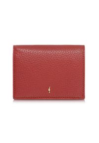Ochnik - Czerwony skórzany portfel damski z ochroną RFID. Kolor: czerwony. Materiał: skóra #1
