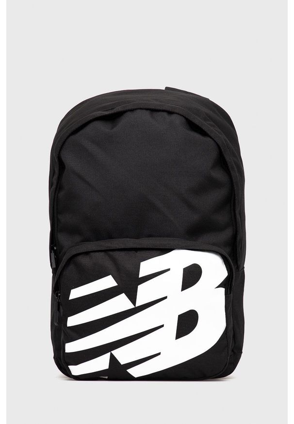 New Balance Plecak BG01009GBK kolor czarny duży z nadrukiem. Kolor: czarny. Wzór: nadruk
