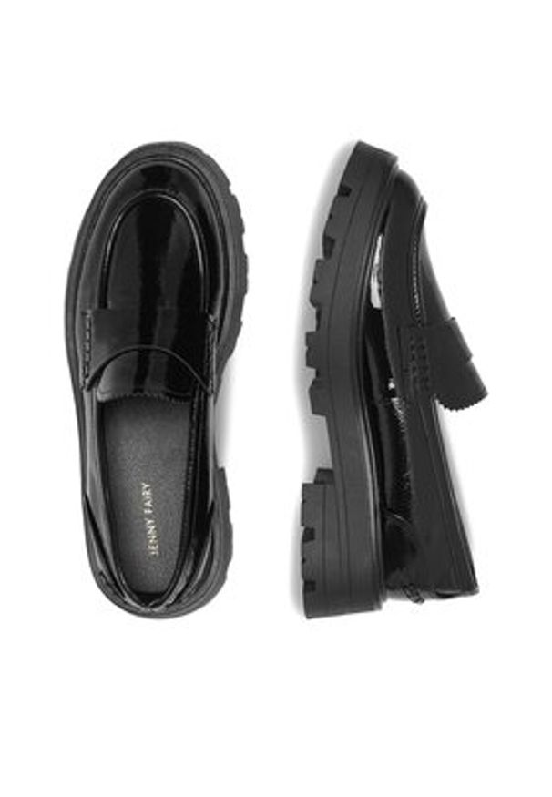 Jenny - JENNY Loafersy WYL3372-1 Czarny. Kolor: czarny. Materiał: skóra