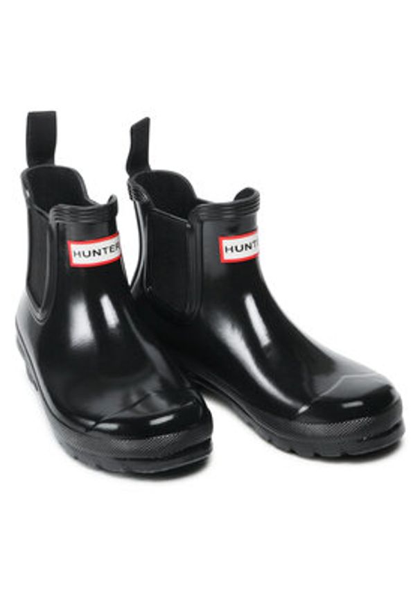 Hunter Kalosze Original Chelsea Gloss WFS2078RGL Czarny. Kolor: czarny. Materiał: kauczuk
