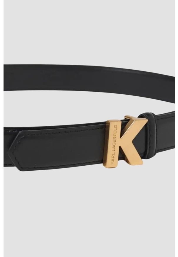 Karl Lagerfeld - KARL LAGERFELD Czarny pasek K/lock. Kolor: czarny