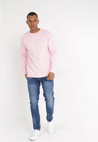 Born2be - Różowa Bluza Hypnol. Typ kołnierza: bez kaptura. Kolor: różowy. Materiał: jeans, dzianina, polar. Styl: klasyczny #3