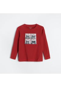 Reserved - Bluza ze świątecznym motywem - Czerwony. Kolor: czerwony. Styl: wizytowy #1