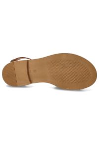 Brązowe Sandały Armodo Modne Obuwie Damskie. Okazja: na co dzień. Zapięcie: pasek. Kolor: brązowy. Materiał: jeans, skóra. Wzór: paski. Sezon: lato. Styl: casual #7