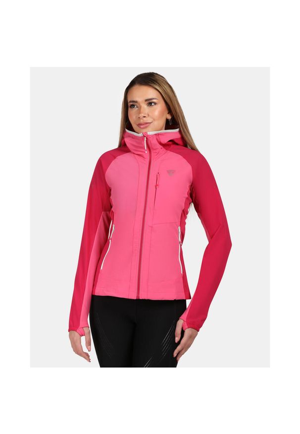 Damska kurtka softshell Kilpi BALEO-W. Kolor: różowy. Materiał: nylon. Sport: bieganie