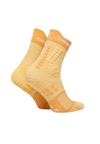 Compressport Skarpety wysokie unisex Pro Racing Socks v4.0 Trail XU00048B Żółty. Kolor: żółty. Materiał: materiał, poliamid