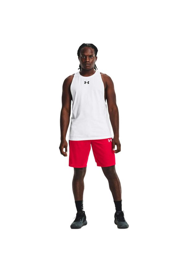 Spodenki koszykarskie męskie Under Armour Baseline 10In. Kolor: czerwony. Sport: koszykówka
