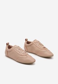 Born2be - Różowe Klasyczne Tenisówki z Ekoskóry Verianns. Okazja: na co dzień. Kolor: różowy. Materiał: jeans. Styl: klasyczny #2