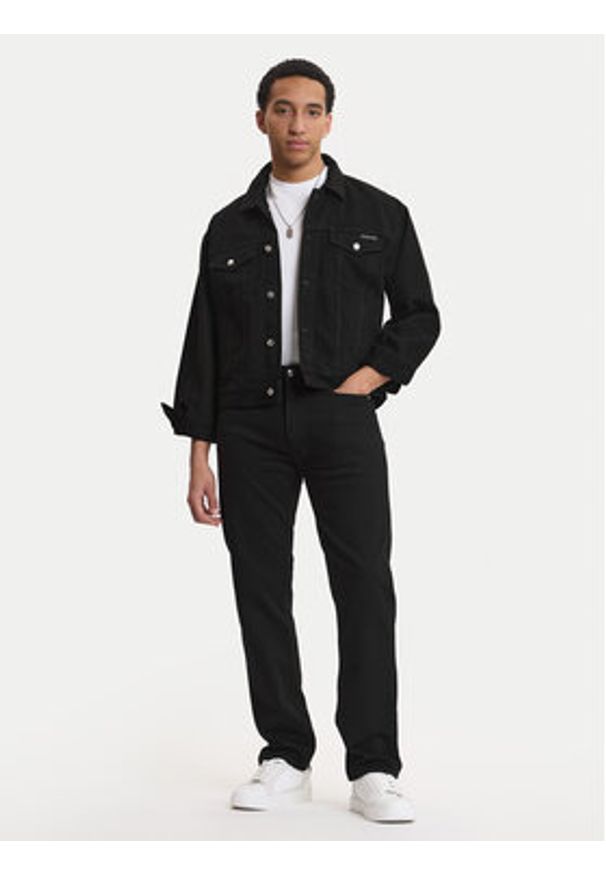 Calvin Klein Jeans Kurtka jeansowa 90S Ck Classic LV04RF706G Czarny Regular Fit. Kolor: czarny. Materiał: jeans