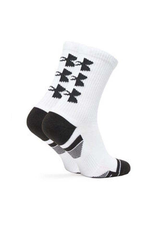 Under Armour Zestaw 3 par wysokich skarpet męskich UA Perform Tech 3p Crew 1379515 Biały. Kolor: biały. Materiał: poliester, materiał