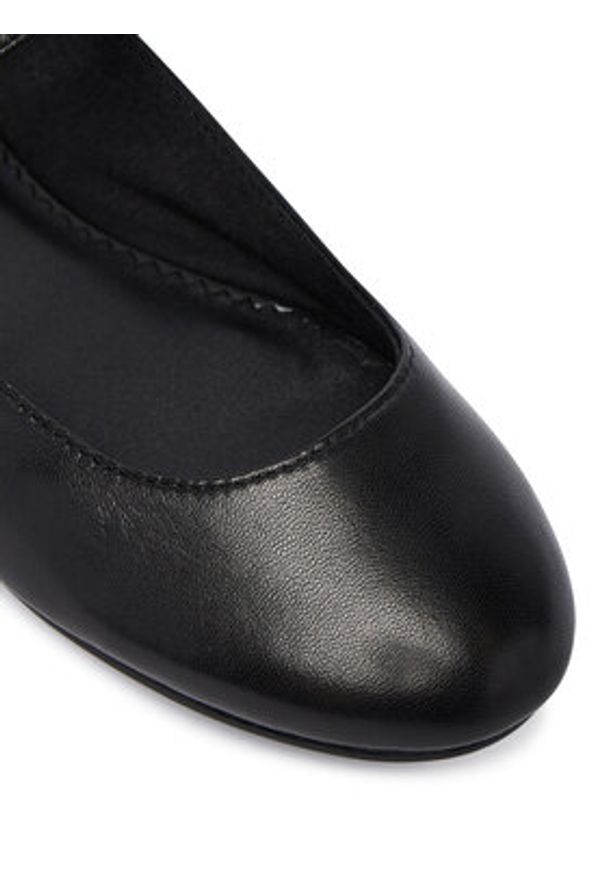 Hugo - HUGO Baleriny Tylia 50557751 Czarny. Kolor: czarny. Materiał: skóra