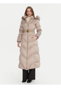Marciano Guess Płaszcz zimowy 5BGL39 7374A Écru Regular Fit. Materiał: syntetyk. Sezon: zima