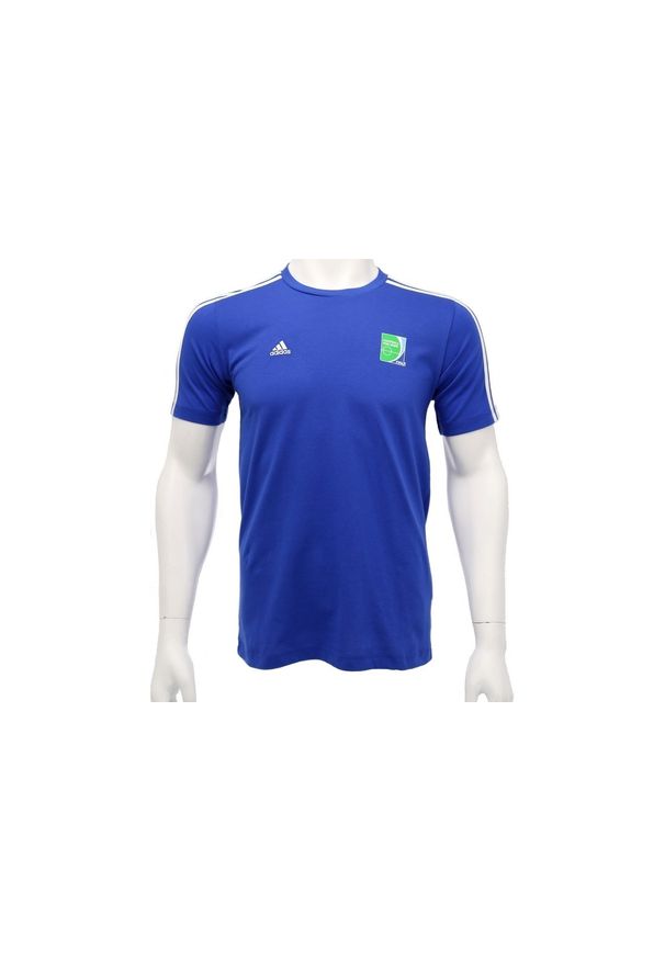 Adidas - T-shirt adidas FFH Tee Kids Z44784. Kolor: niebieski. Materiał: bawełna