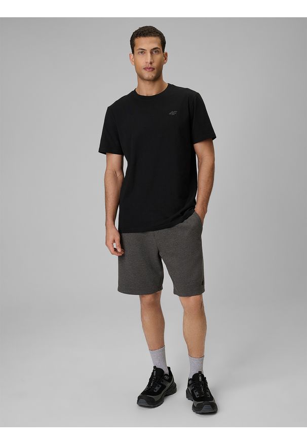 4f - 4F Spodenki dresowe męskie - szare XL. Kolor: szary. Materiał: dresówka. Sport: turystyka piesza, fitness