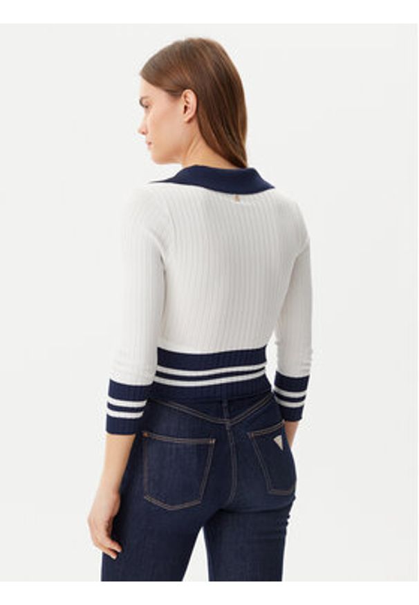 Guess Sweter W5GR46 Z3L10 Écru Regular Fit. Materiał: wiskoza