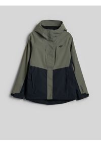 4f - 4F Kurtka trekkingowa membrana 10000 damska - khaki XXL. Kolor: brązowy, oliwkowy, wielokolorowy. Materiał: materiał. Długość: długie. Sport: turystyka piesza, wspinaczka #1