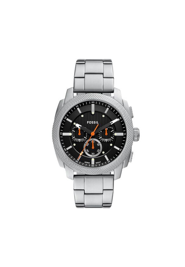 Fossil Zegarek Machine FS6095 Srebrny. Kolor: srebrny
