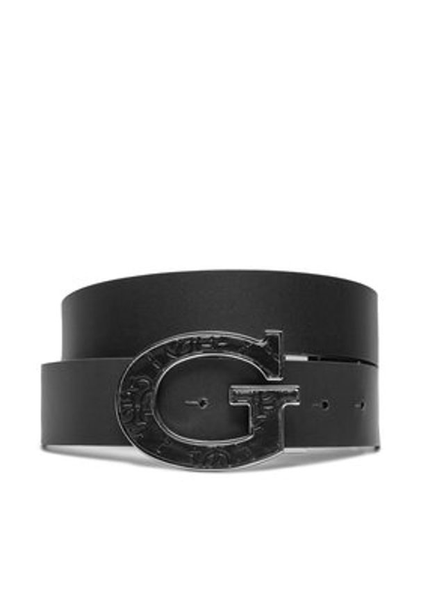 Guess Pasek Męski BMGGDB P4435 Czarny. Kolor: czarny. Materiał: skóra