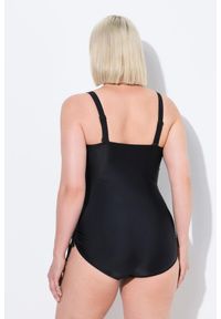 ULLA POPKEN - Damski Strój kąpielowy uniwersalny miękkie miseczki odpinane ramiączka. Kolekcja: plus size. Kolor: czarny. Materiał: elastan, poliamid, materiał