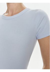 GAP - Gap T-Shirt 870883 Błękitny Slim Fit. Kolor: niebieski. Materiał: bawełna #4