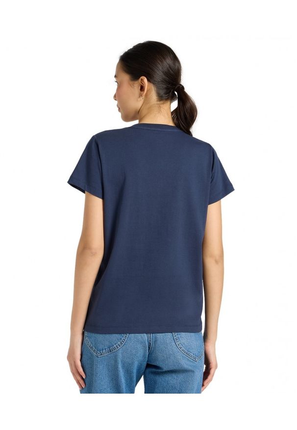 Lee - DAMSKA KOSZULKA LEE V NECK TEE MOOD INDIGO 112371856