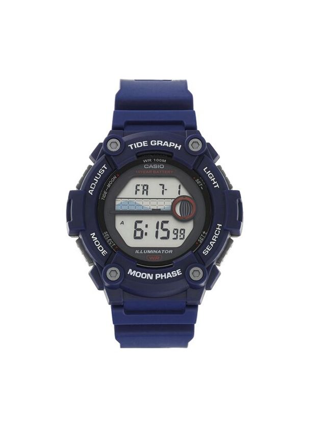 Casio Zegarek WS-1300H-2AVEF Granatowy. Kolor: niebieski
