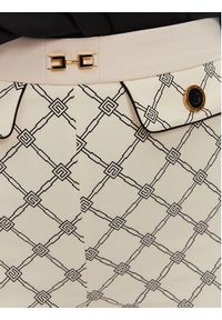 Elisabetta Franchi Spodnie materiałowe PA-S71-51E2 Écru Regular Fit. Materiał: syntetyk