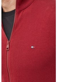 TOMMY HILFIGER - Tommy Hilfiger sweter męski kolor czerwony. Okazja: na co dzień. Kolor: czerwony. Styl: casual #2