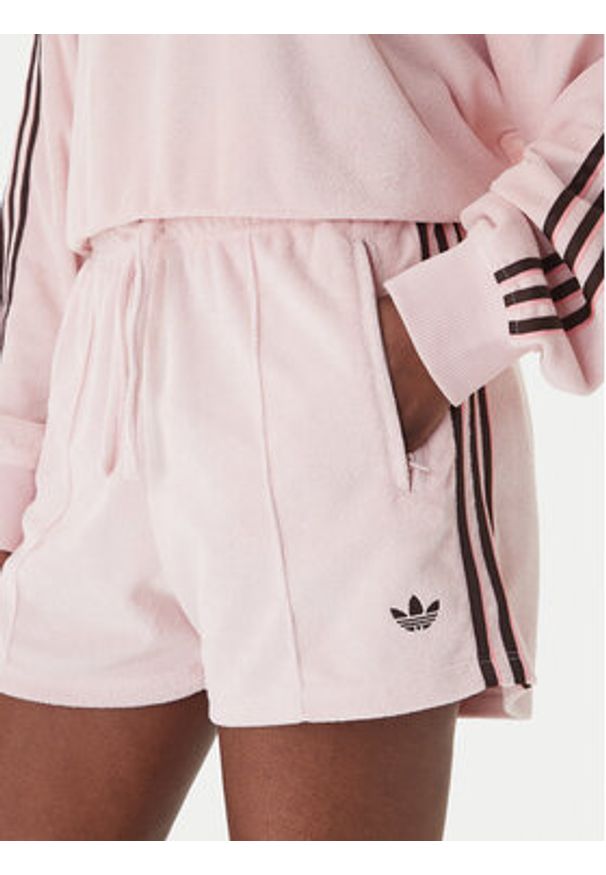 Adidas - adidas Szorty sportowe Terry Towel Firebird KD1396 Różowy Loose Fit. Kolor: różowy. Materiał: bawełna