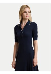 Lauren Ralph Lauren - LAUREN RALPH LAUREN Sukienka codzienna 200957638001 Granatowy Slim Fit. Okazja: na co dzień. Kolor: niebieski. Materiał: bawełna. Typ sukienki: proste. Styl: casual