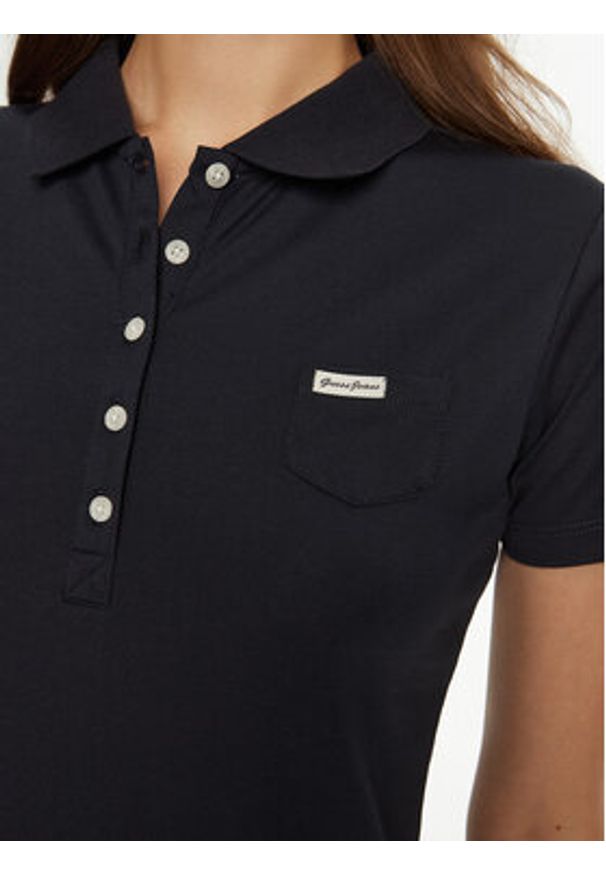 Guess Polo W5RP47 KARS2 Granatowy Regular Fit. Typ kołnierza: polo. Kolor: niebieski. Materiał: syntetyk