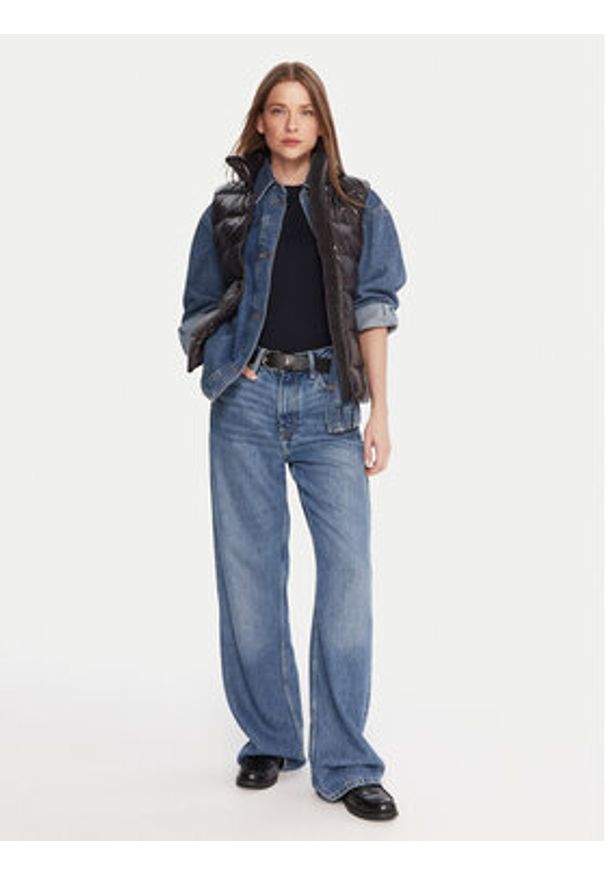 Tommy Jeans Bezrękawnik DW0DW21622 Czarny Slim Fit. Kolor: czarny. Materiał: syntetyk. Długość rękawa: bez rękawów