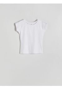 Reserved - Bawełniany t-shirt - biały. Kolor: biały. Materiał: bawełna