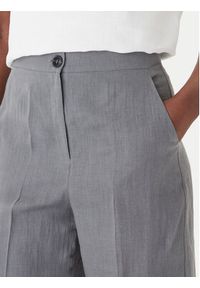 Marella Spodnie materiałowe Clava 2615131182 Szary Regular Fit. Kolor: szary. Materiał: len #3
