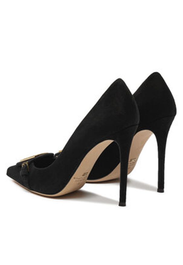 Elisabetta Franchi Szpilki SA-13L-46E2-V540 Czarny. Kolor: czarny. Materiał: zamsz, skóra. Obcas: na szpilce