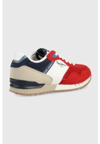 Pepe Jeans buty dziecięce London One kolor czerwony. Nosek buta: okrągły. Zapięcie: sznurówki. Kolor: czerwony. Materiał: guma #4
