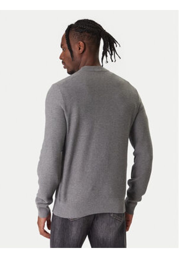 BOSS Sweter Anion 50527584 Szary Regular Fit. Kolor: szary. Materiał: bawełna