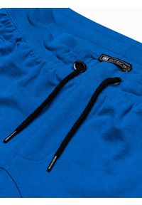 Ombre Clothing - Spodnie męskie dresowe joggery P952 - niebieskie - XXL. Kolor: niebieski. Materiał: dresówka #7