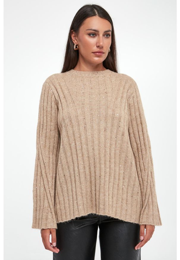 Twinset Milano - Sweter damski z cekinami TWINSET ACTITUDE