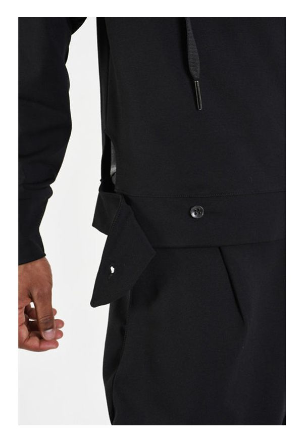 La Haine Inside Us Bluza Unisex | P25083MM1081 | Mężczyzna | Czarny. Okazja: na co dzień. Typ kołnierza: kaptur. Kolor: czarny. Materiał: elastan, wiskoza. Styl: casual, elegancki