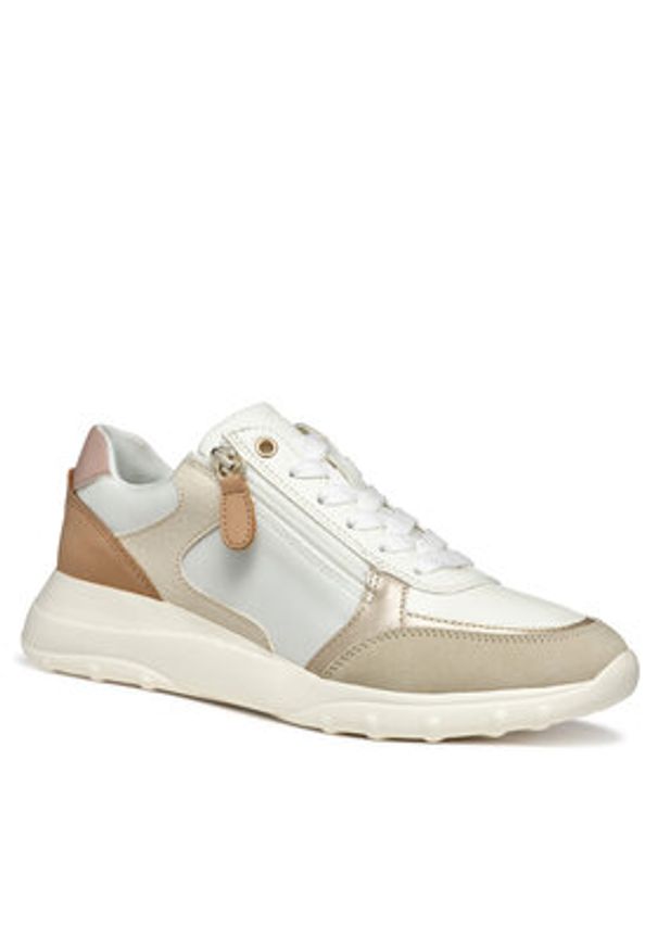 Geox Sneakersy D36LPB 0BC22 C1RH6 Beżowy. Kolor: beżowy. Materiał: zamsz, skóra
