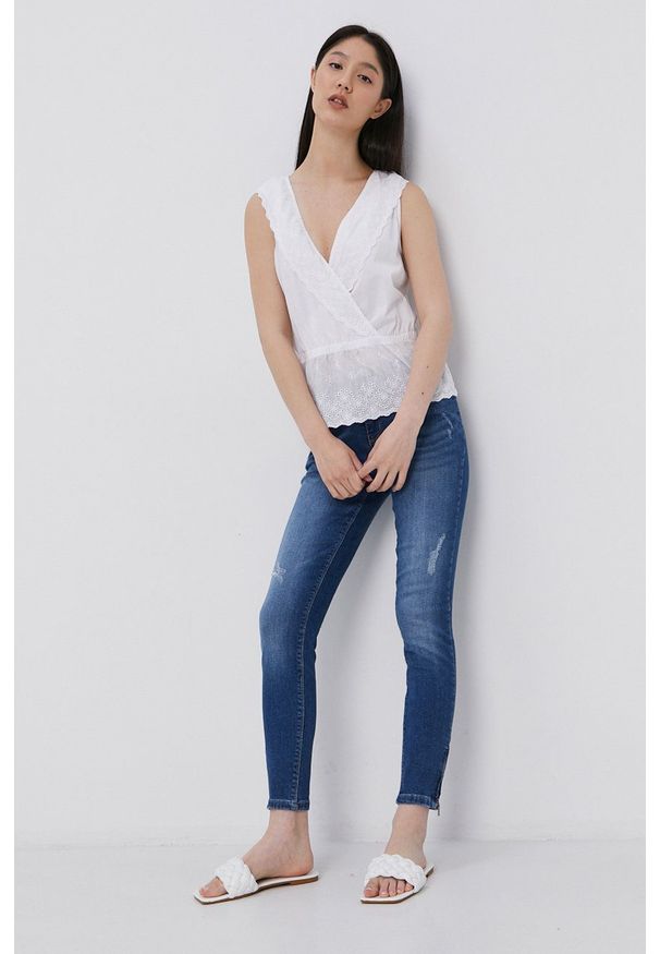 Noisy may - Noisy May Jeansy damskie medium waist. Kolor: niebieski