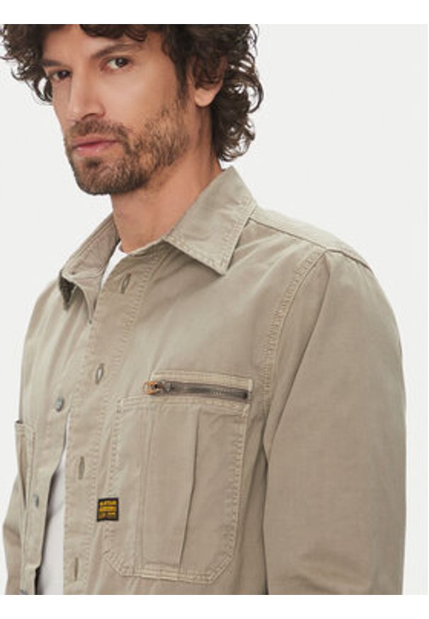 G-Star RAW - G-Star Raw Koszula D26058 D947 H120 Szary Regular Fit. Kolor: szary. Materiał: bawełna