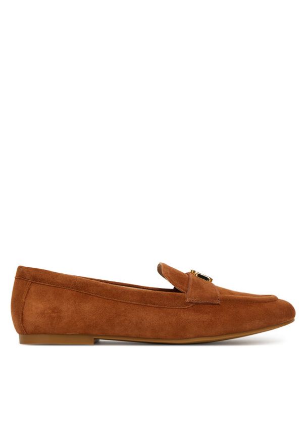 Lauren Ralph Lauren - LAUREN RALPH LAUREN Loafersy 802946809014 Brązowy. Kolor: brązowy. Materiał: skóra, zamsz