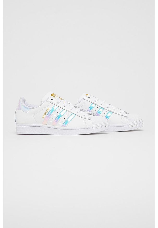 adidas Originals - Buty Superstar. Nosek buta: okrągły. Zapięcie: sznurówki. Kolor: biały. Materiał: guma. Obcas: na obcasie. Model: Adidas Superstar. Wysokość obcasa: niski