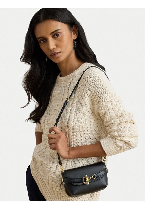 Lauren Ralph Lauren - LAUREN RALPH LAUREN Torebka 431P04297001 Czarny. Kolor: czarny. Materiał: skórzane