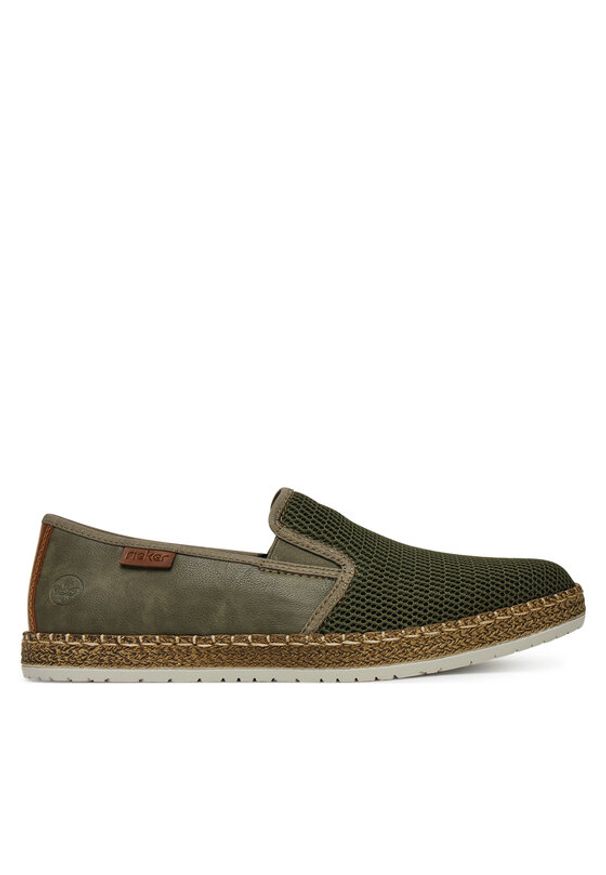 Rieker Półbuty B5265-54 Khaki. Kolor: brązowy. Materiał: materiał