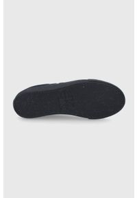 Calvin Klein Jeans Tenisówki damskie kolor czarny. Nosek buta: okrągły. Zapięcie: sznurówki. Kolor: czarny. Materiał: guma